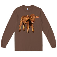 Chestnut red angus calf Long Sleeve Tee - LillyAllenDesigns