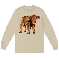 Mushroom red angus calf Long Sleeve Tee - LillyAllenDesigns