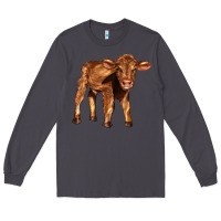 Smoke red angus calf Long Sleeve Tee - LillyAllenDesigns