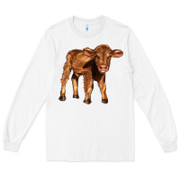 White red angus calf Long Sleeve Tee - LillyAllenDesigns