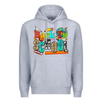 Heather Grey back to school Premium Hoodie - NancyCooperArtShop