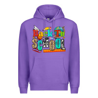 Purple back to school Premium Hoodie - NancyCooperArtShop