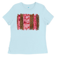 Baby Blue valentine's day love brushstrokes Ladies Tee - RanaPortraitStore