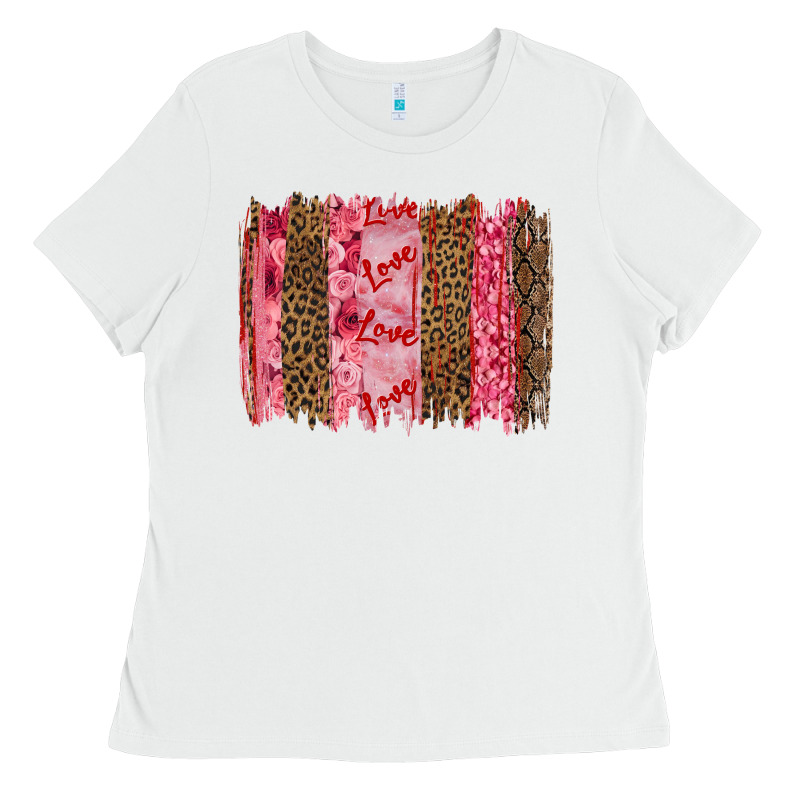 Valentine's Day Love Brushstrokes Ladies Tee by RanaPortraitStore | Teevron