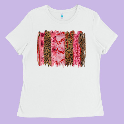 Ladies Tee valentine's day love brushstrokes