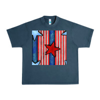Midnight Navy 4th of july stars and stripes seamless pattern Urban Heavy Tee - BundleAndBundleShop
