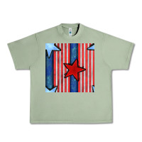 Oil Green 4th of july stars and stripes seamless pattern Urban Heavy Tee - BundleAndBundleShop