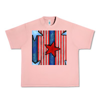 Salmon 4th of july stars and stripes seamless pattern Urban Heavy Tee - BundleAndBundleShop