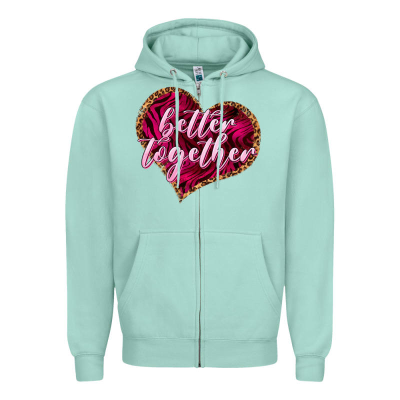 Better Together Zipper Hoodie by NancyCooperArtShop | Teevron
