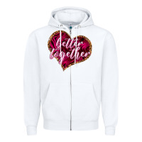 White better together Zipper Hoodie - NancyCooperArtShop
