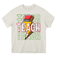 Cream teach Heavy Core Tee - texasbilliewilder