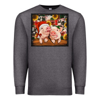 Charcoal Heather Christmas pigs tumbler Premium Sweatshirt - Jasminsmagicworld