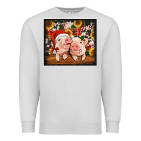 Dove Grey Christmas pigs tumbler Premium Sweatshirt - Jasminsmagicworld