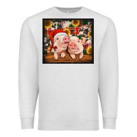 Oatmeal Heather Christmas pigs tumbler Premium Sweatshirt - Jasminsmagicworld