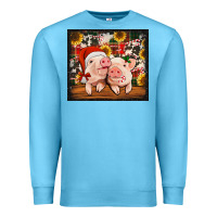 Ocean Blue Christmas pigs tumbler Premium Sweatshirt - Jasminsmagicworld