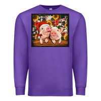 Purple Christmas pigs tumbler Premium Sweatshirt - Jasminsmagicworld