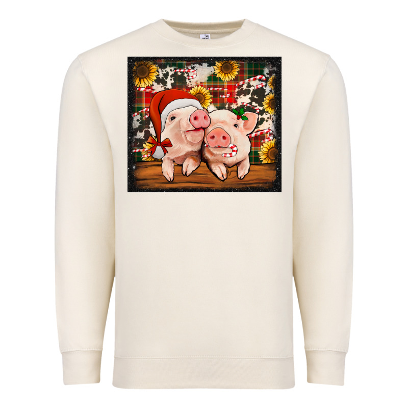 Christmas Pigs Tumbler Premium Sweatshirt by Jasminsmagicworld | Teevron