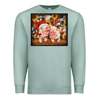 Seafoam Christmas pigs tumbler Premium Sweatshirt - Jasminsmagicworld