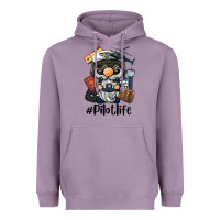 Lavender pilot life gnome Heavyweight Hoodie - BarkalooDesign