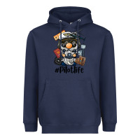 Navy pilot life gnome Heavyweight Hoodie - BarkalooDesign