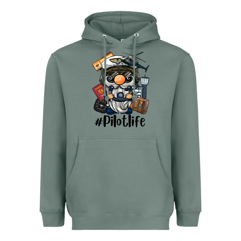 Pilot Life Gnome Heavyweight Hoodie by BarkalooDesign | Teevron