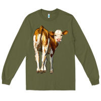 Army Green simmental calf Long Sleeve Tee - LillyAllenDesigns
