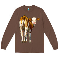 Chestnut simmental calf Long Sleeve Tee - LillyAllenDesigns