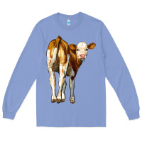 Colony Blue simmental calf Long Sleeve Tee - LillyAllenDesigns