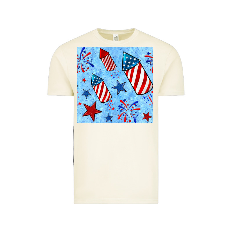 4th Of July Firecracker And Star Seamless  Pattern Vintage Tee by BundleAndBundleShop | Teevron