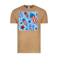 Vintage Camel 4th of july firecracker and star seamless  pattern Vintage Tee - BundleAndBundleShop