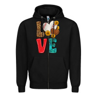 Black western love baseball Zipper Hoodie - NancyCooperArtShop