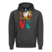 Charcoal Heather western love baseball Zipper Hoodie - NancyCooperArtShop