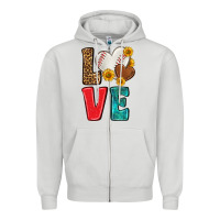 Dove Grey western love baseball Zipper Hoodie - NancyCooperArtShop