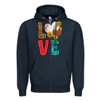 Navy western love baseball Zipper Hoodie - NancyCooperArtShop