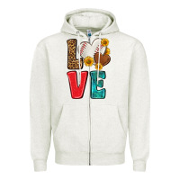Oatmeal Heather western love baseball Zipper Hoodie - NancyCooperArtShop