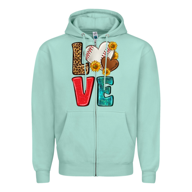Western Love Baseball Zipper Hoodie by NancyCooperArtShop | Teevron