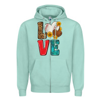 Seafoam western love baseball Zipper Hoodie - NancyCooperArtShop