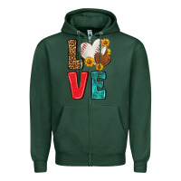 Sports Green western love baseball Zipper Hoodie - NancyCooperArtShop