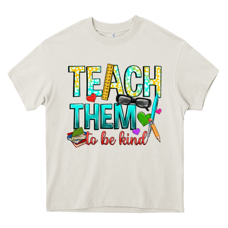 Teach Them To Be Kind Heavy Core Tee by texasbilliewilder | Teevron