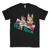 Black he is risen cross rabbit Classic Tee - BarkalooDesign