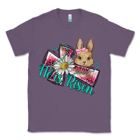 Lavender he is risen cross rabbit Classic Tee - BarkalooDesign