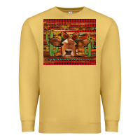 Antique Gold western christmas cow tumbler Premium Sweatshirt - Jasminsmagicworld