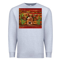 Heather Grey western christmas cow tumbler Premium Sweatshirt - Jasminsmagicworld