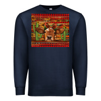 Navy western christmas cow tumbler Premium Sweatshirt - Jasminsmagicworld