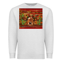 Oatmeal Heather western christmas cow tumbler Premium Sweatshirt - Jasminsmagicworld