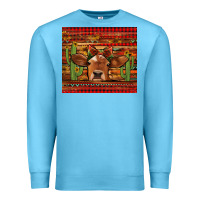 Ocean Blue western christmas cow tumbler Premium Sweatshirt - Jasminsmagicworld