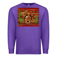 Purple western christmas cow tumbler Premium Sweatshirt - Jasminsmagicworld