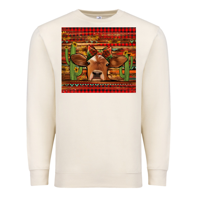 Western Christmas Cow Tumbler Premium Sweatshirt by Jasminsmagicworld | Teevron