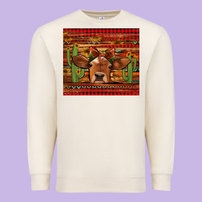 Western Christmas Cow Tumbler Premium Sweatshirt Designed By Jasminsmagicworld