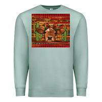 Seafoam western christmas cow tumbler Premium Sweatshirt - Jasminsmagicworld